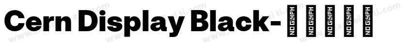 Cern Display Black字体转换